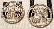 Load image into Gallery viewer, Rhinestone Black Lives Matter Earrings Kargo Fresh