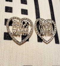 Load image into Gallery viewer, Rhinestone Black Lives Matter Earrings Kargo Fresh