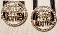 Load image into Gallery viewer, Rhinestone Black Lives Matter Earrings Kargo Fresh