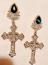 Load image into Gallery viewer, Rhinestone Cross symbol Earrings Kargo Fresh