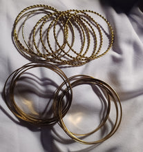 Load image into Gallery viewer, Rustic brass bangle set of 19 Kargo Fresh