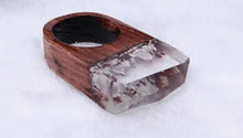 Load image into Gallery viewer, Avant Garde handmade wood and resin ring Size 7