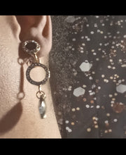 Load image into Gallery viewer, Extra large Aurora borialis necklace and clip on earrings set