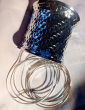 Load image into Gallery viewer, Set of 10 Chunky silver boho Bangles Kargo Fresh