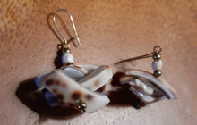 Load image into Gallery viewer, Small Handmade Natural Atlantic Coast Shell Dangle Earrings Kargo Fresh