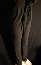 Load image into Gallery viewer, Stretch Black Crepe with Pearl Detail Jumpsuit Size 10 Kargo Fresh