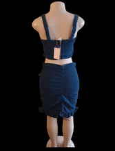 Load image into Gallery viewer, Stretch denim skirt set L Kargo Fresh