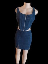 Load image into Gallery viewer, Stretch denim skirt set M Kargo Fresh