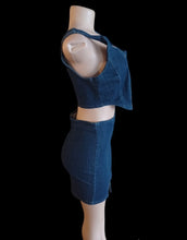 Load image into Gallery viewer, Stretch denim skirt set M Kargo Fresh