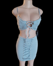 Load image into Gallery viewer, Stretch denim skirt set Small Kargo Fresh