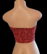 Load image into Gallery viewer, Tribal crop top and matching handmade earrings S Kargo Fresh