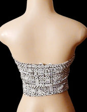 Load image into Gallery viewer, Tribal crop top and matching handpainted earrings L Kargo Fresh