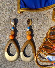 Load image into Gallery viewer, Tribal high waist bikini and custom earrings Kargo Fresh