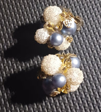 Load image into Gallery viewer, Vintage 1950s era Japan pearl cluster clip ons Kargo Fresh