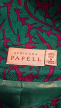 Load image into Gallery viewer, Vintage 1980s Era Adrianna Papell Silk Career Suit Size 8 Kargo Fresh