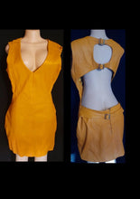 Load image into Gallery viewer, Vintage 1980s Era Mustard Yellow Dress L/XL Kargo Fresh