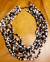 Load image into Gallery viewer, Vintage African Multi Strand Drape Necklace with custom clip on earrings Kargo Fresh