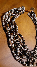 Load image into Gallery viewer, Vintage African Multi Strand Drape Necklace with custom clip on earrings Kargo Fresh