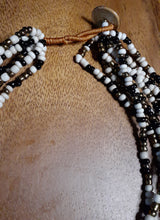 Load image into Gallery viewer, Vintage African Multi Strand Drape Necklace with custom clip on earrings Kargo Fresh