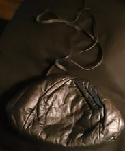 Load image into Gallery viewer, Vintage Black Leather 1980s Hobo Bag Kargo Fresh