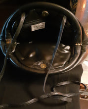 Load image into Gallery viewer, Vintage Black Leather 1980s Hobo Bag Kargo Fresh