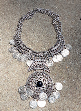 Load image into Gallery viewer, Vintage Bohemian Coin Necklace and Clip on earrings set Kargo Fresh