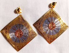 Load image into Gallery viewer, Vintage Brass Steel and Copper Wire Design Clip on Earrings Kargo Fresh