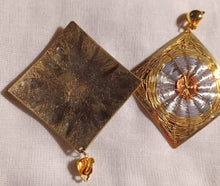 Load image into Gallery viewer, Vintage Brass Steel and Copper Wire Design Clip on Earrings Kargo Fresh