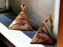 Load image into Gallery viewer, Vintage Brass Steel and Copper Wire Design Clip on Earrings Kargo Fresh