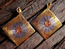 Load image into Gallery viewer, Vintage Brass Steel and Copper Wire Design Clip on Earrings Kargo Fresh