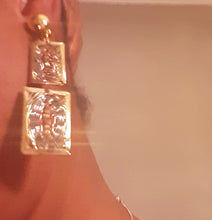 Load image into Gallery viewer, Vintage Brass Steel and Copper Wire Design Clip on Earrings Kargo Fresh