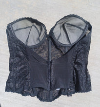 Load image into Gallery viewer, Vintage Carnival black lace bustier 38 B Kargo Fresh