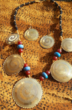 Load image into Gallery viewer, Vintage Carved Brass Necklace Set Kargo Fresh