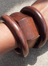 Load image into Gallery viewer, Vintage Chunky Wooden Bangle Set Kargo Fresh