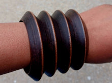 Load image into Gallery viewer, Vintage Chunky Wooden Bangle Set Kargo Fresh