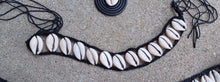 Load image into Gallery viewer, Vintage Cowrie shell wide belt choker and handmade earrings set Kargo Fresh