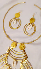 Load image into Gallery viewer, Vintage Extra Large Brass African Necklace Set Kargo Fresh