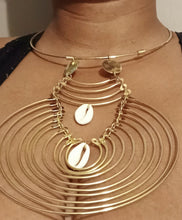 Load image into Gallery viewer, Vintage Extra Large Brass African Necklace Set Kargo Fresh