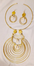 Load image into Gallery viewer, Vintage Extra Large Brass African Necklace Set Kargo Fresh