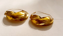 Load image into Gallery viewer, Vintage Fulani Tribal Brass Hoop Earrings Kargo Fresh