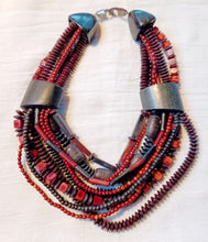 Load image into Gallery viewer, Vintage Gerda LYNGGAARD Copenhagen Monies Ebony and Horn Runway Necklace Rare Kargo Fresh