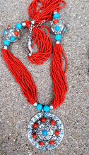 Load image into Gallery viewer, Vintage Glass Bead Bohemian Multi Strand Layering Necklace with Matching Clip on earrings Kargo Fresh
