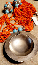 Load image into Gallery viewer, Vintage Glass Bead Bohemian Multi Strand Layering Necklace with Matching Clip on earrings Kargo Fresh