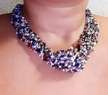 Load image into Gallery viewer, Vintage Glass Bead Multi Strand Layering Necklace and clip on earrings set Kargo Fresh