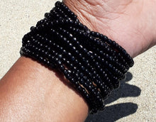 Load image into Gallery viewer, Vintage Hand beaded Walnut Wood Elastic Belt bracelet necklace and earrings set Kargo Fresh