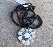 Load image into Gallery viewer, Vintage Hand beaded Walnut Wood Elastic Belt bracelet necklace and earrings set Kargo Fresh