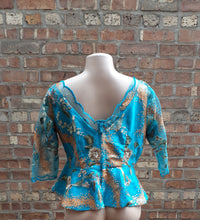 Load image into Gallery viewer, Vintage Handmade African Beaded Lace Peplum Top L Kargo Fresh