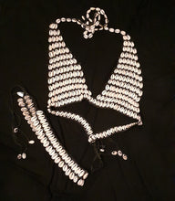 Load image into Gallery viewer, Vintage Handmade Cowrie Shell Bikini Bra and Belt Kargo Fresh
