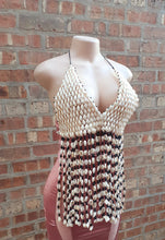 Load image into Gallery viewer, Vintage Handmade Cowrie Shell Bikini Top and Earrings Set Kargo Fresh