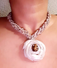 Load image into Gallery viewer, Vintage Handmade Sea Shell and Tigers Eye Multi Strand Necklace Kargo Fresh
